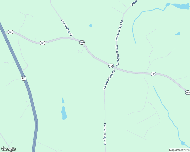 map of restaurants, bars, coffee shops, grocery stores, and more near 150 Harden Bridge Road in Commerce