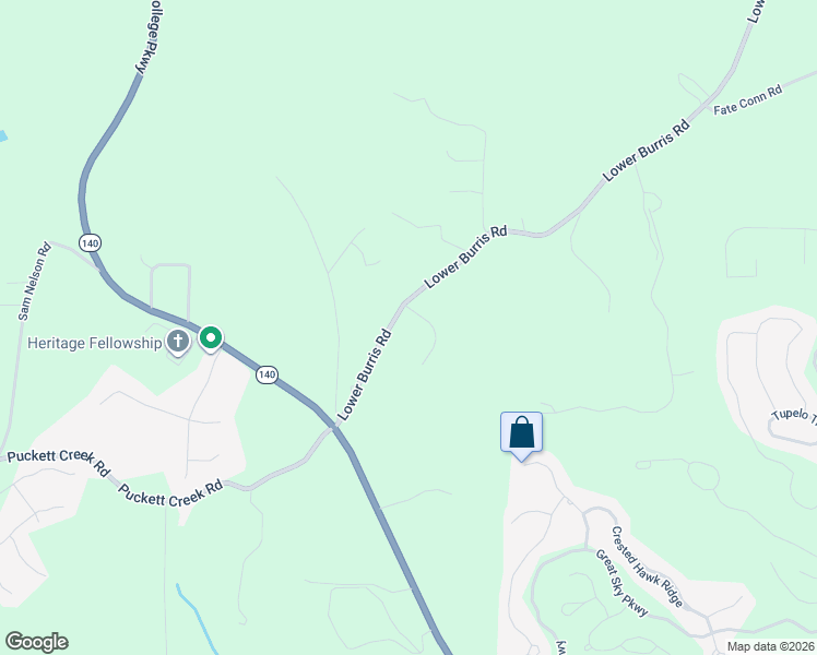 map of restaurants, bars, coffee shops, grocery stores, and more near 420 Lower Burris Road in Canton