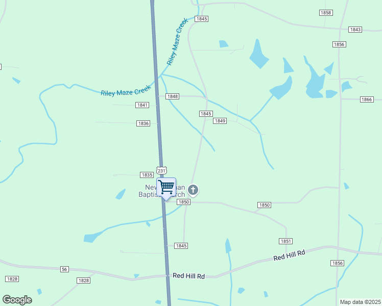 map of restaurants, bars, coffee shops, grocery stores, and more near 764 County Road 1845 in Arab