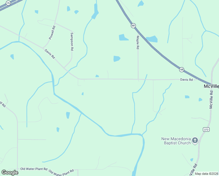 map of restaurants, bars, coffee shops, grocery stores, and more near 1226 Davis Road in Albertville