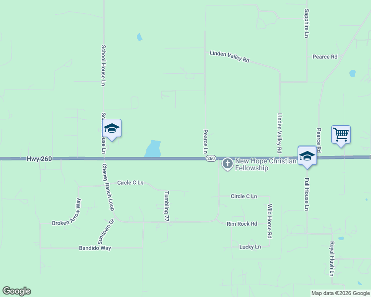 map of restaurants, bars, coffee shops, grocery stores, and more near 6776 Arizona 260 in Show Low
