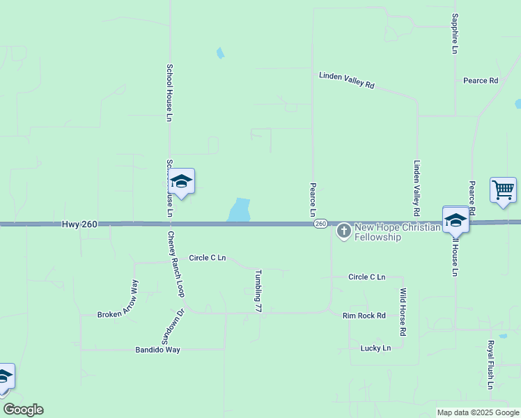 map of restaurants, bars, coffee shops, grocery stores, and more near 6766 Arizona 260 in Show Low