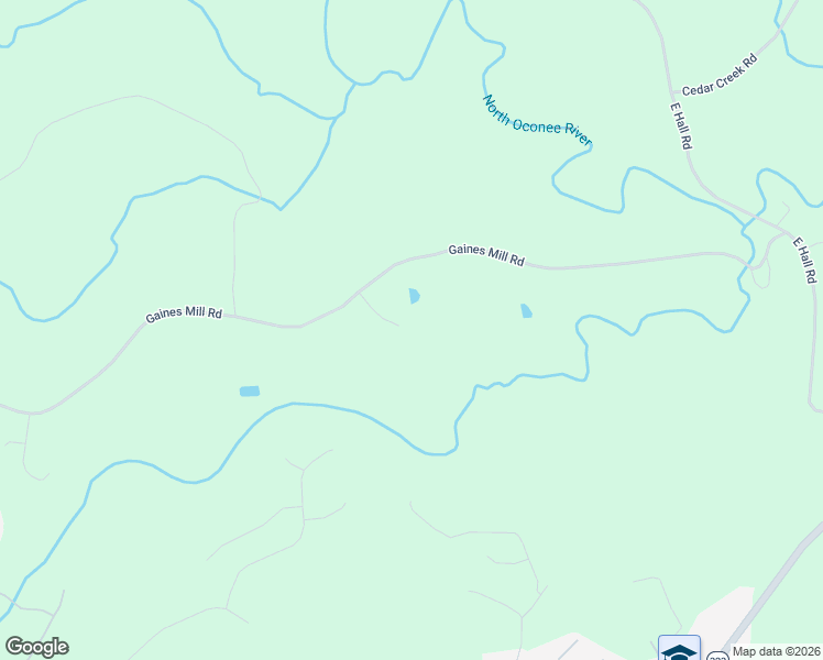 map of restaurants, bars, coffee shops, grocery stores, and more near 3380 Gaines Mill Road in Gainesville