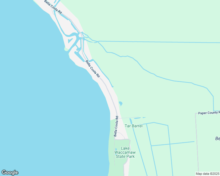 map of restaurants, bars, coffee shops, grocery stores, and more near 2161 Bella Coola Road in Lake Waccamaw