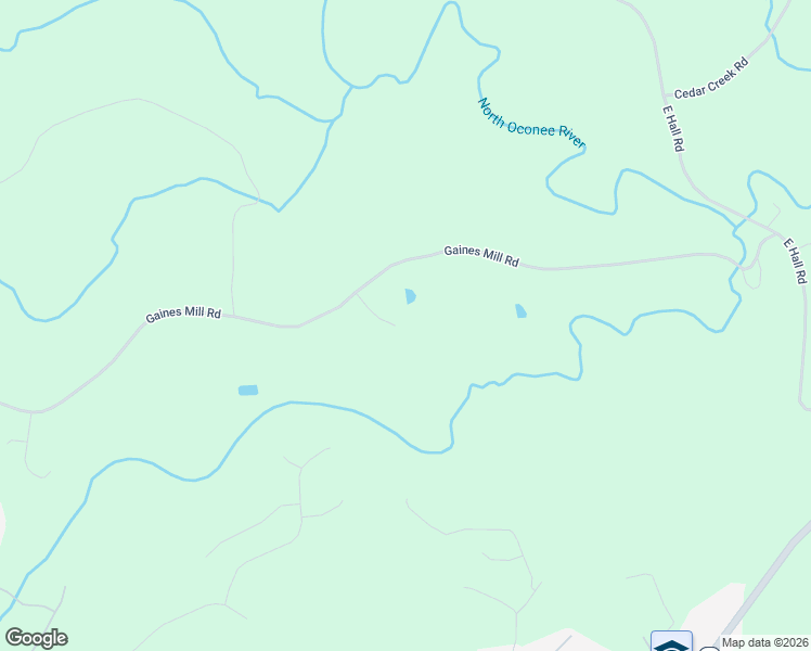 map of restaurants, bars, coffee shops, grocery stores, and more near 3380 Gaines Mill Road in Gainesville
