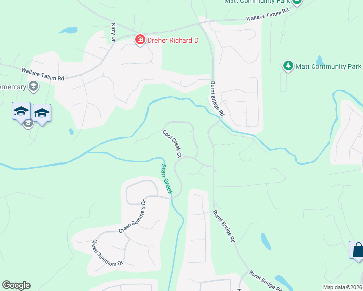 map of restaurants, bars, coffee shops, grocery stores, and more near 4230 Cool Creek Court in Cumming