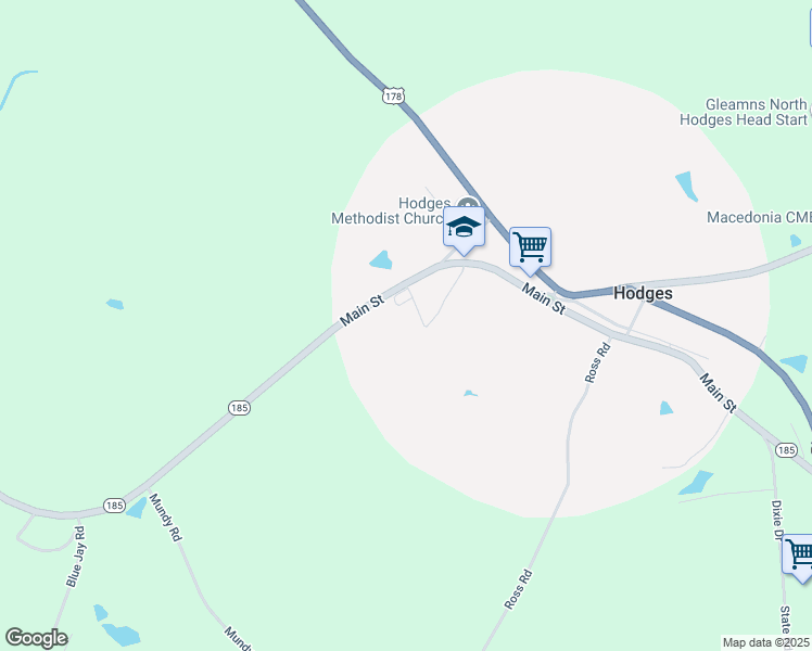 map of restaurants, bars, coffee shops, grocery stores, and more near 4717 Main Street in Hodges