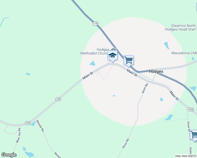 map of restaurants, bars, coffee shops, grocery stores, and more near 4717 Main Street in Hodges