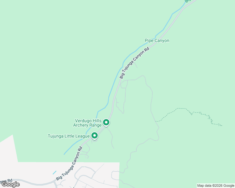 map of restaurants, bars, coffee shops, grocery stores, and more near 12030 Big Tujunga Canyon Road in Los Angeles