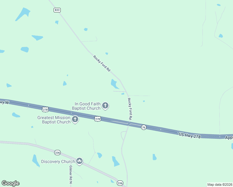 map of restaurants, bars, coffee shops, grocery stores, and more near 765 Rocky Ford Road in Pontotoc