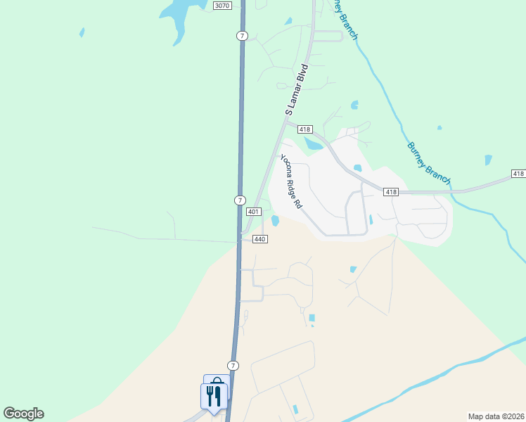 map of restaurants, bars, coffee shops, grocery stores, and more near 1 County Road 440 in Oxford