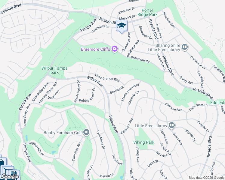 map of restaurants, bars, coffee shops, grocery stores, and more near 11785 Avenida Del Sol in Los Angeles