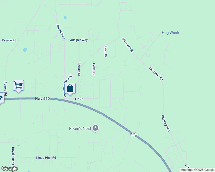 map of restaurants, bars, coffee shops, grocery stores, and more near 1022 Dwight Drive in Show Low