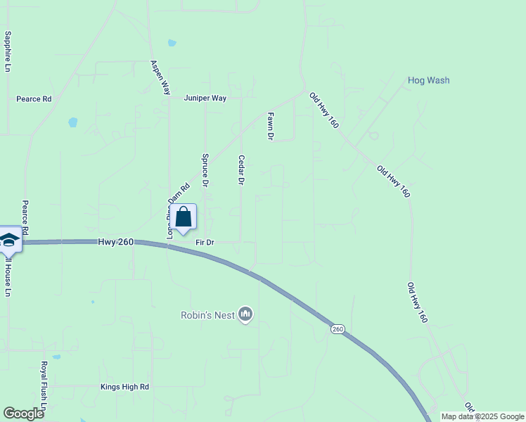 map of restaurants, bars, coffee shops, grocery stores, and more near 1022 Dwight Drive in Show Low