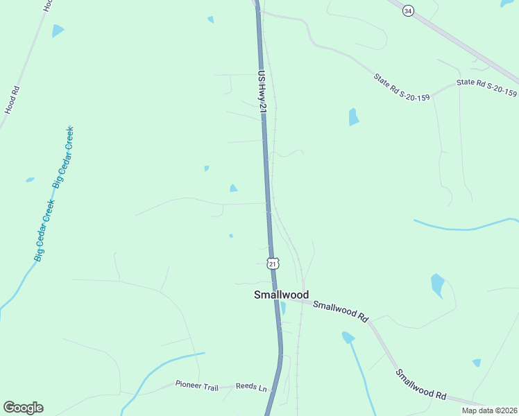 map of restaurants, bars, coffee shops, grocery stores, and more near 1487 U.S. 21 in Ridgeway