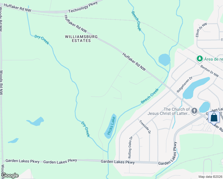 map of restaurants, bars, coffee shops, grocery stores, and more near 25 Williamsburg Drive Northwest in Rome
