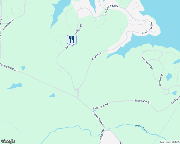 map of restaurants, bars, coffee shops, grocery stores, and more near 116 Swing About in Greenwood