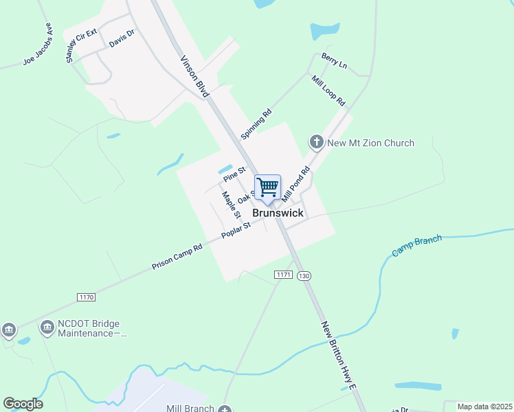 map of restaurants, bars, coffee shops, grocery stores, and more near in Brunswick