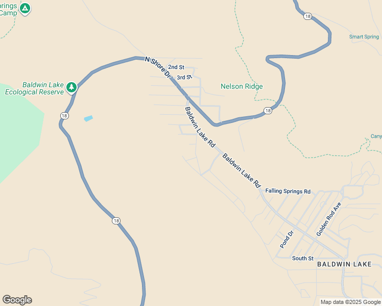 map of restaurants, bars, coffee shops, grocery stores, and more near 45489 Tenth Street in Big Bear