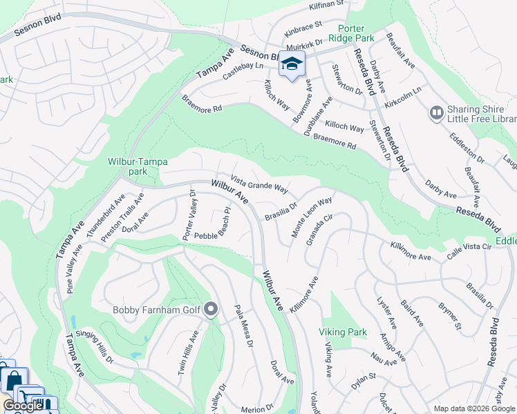 map of restaurants, bars, coffee shops, grocery stores, and more near 11785 Avenida Del Sol in Los Angeles