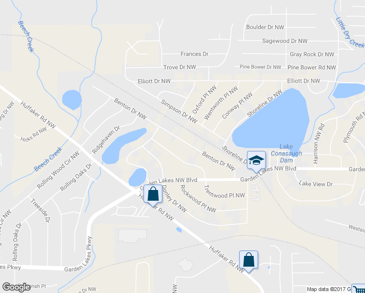 map of restaurants, bars, coffee shops, grocery stores, and more near 135 Benton Drive Northwest in Rome