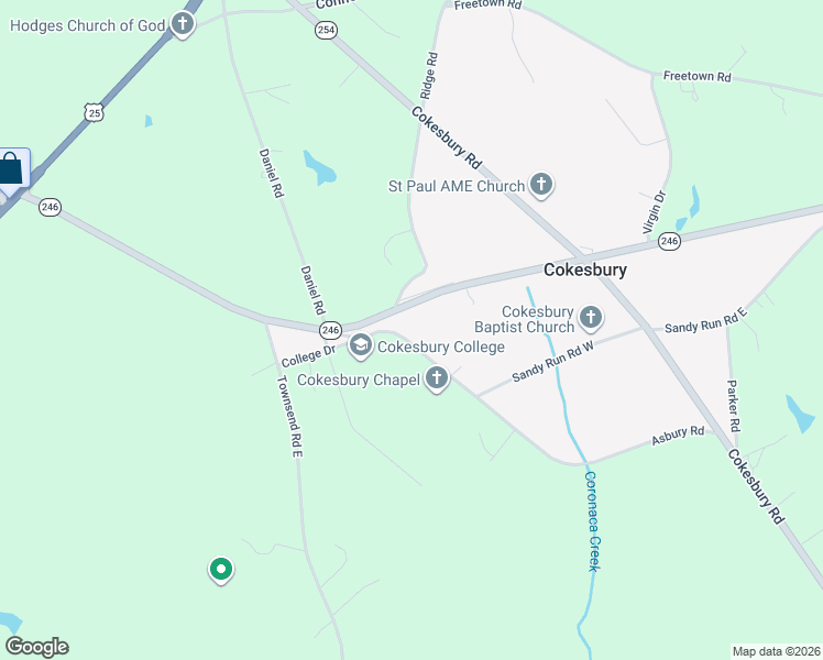 map of restaurants, bars, coffee shops, grocery stores, and more near 506 Asbury Road in Hodges