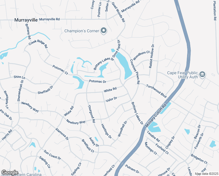 map of restaurants, bars, coffee shops, grocery stores, and more near 2813 White Road in Wilmington