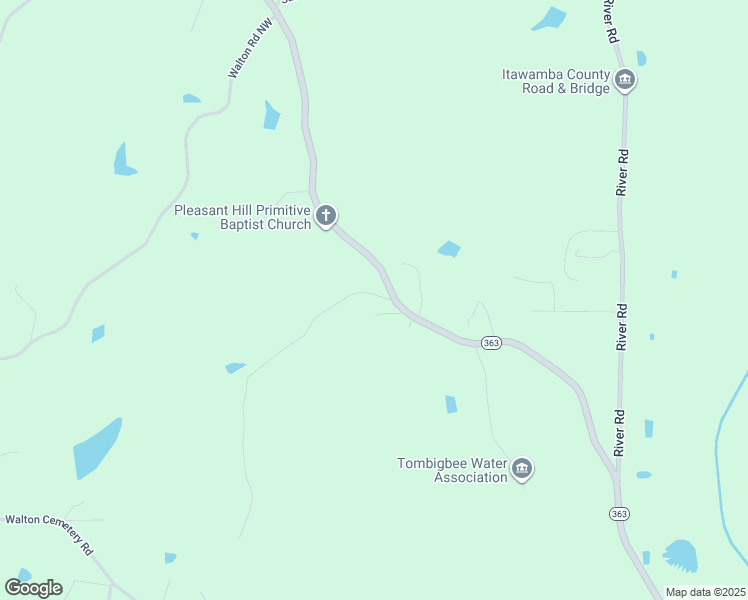 map of restaurants, bars, coffee shops, grocery stores, and more near 150 Denton Road in Mantachie