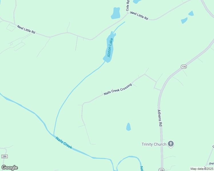 map of restaurants, bars, coffee shops, grocery stores, and more near 580 Nails Creek Crossing in Royston