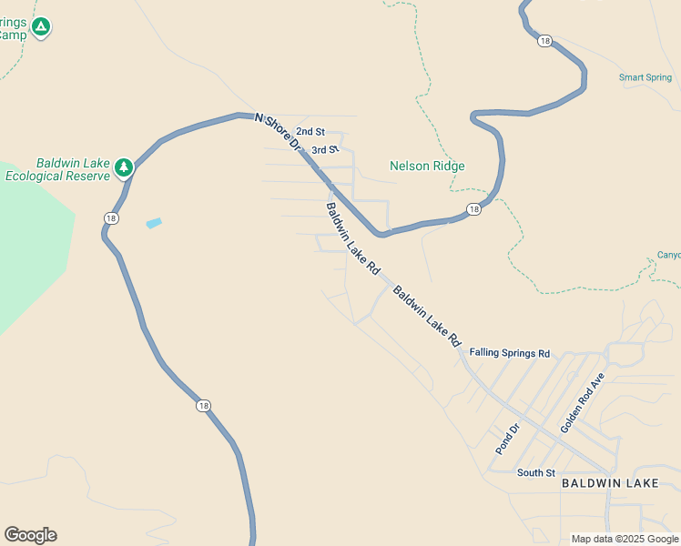 map of restaurants, bars, coffee shops, grocery stores, and more near 45489 Tenth Street in Big Bear