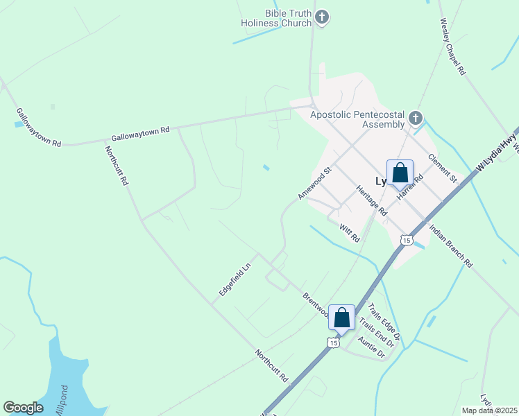 map of restaurants, bars, coffee shops, grocery stores, and more near in Lydia