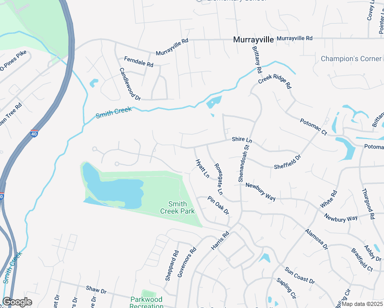 map of restaurants, bars, coffee shops, grocery stores, and more near 5804 Hyatt Lane in Wilmington