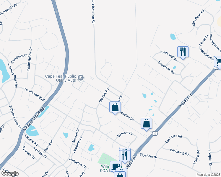 map of restaurants, bars, coffee shops, grocery stores, and more near 509-513 Jacqueline Drive in Wilmington