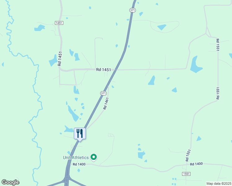 map of restaurants, bars, coffee shops, grocery stores, and more near 438 Mississippi 371 in Mooreville