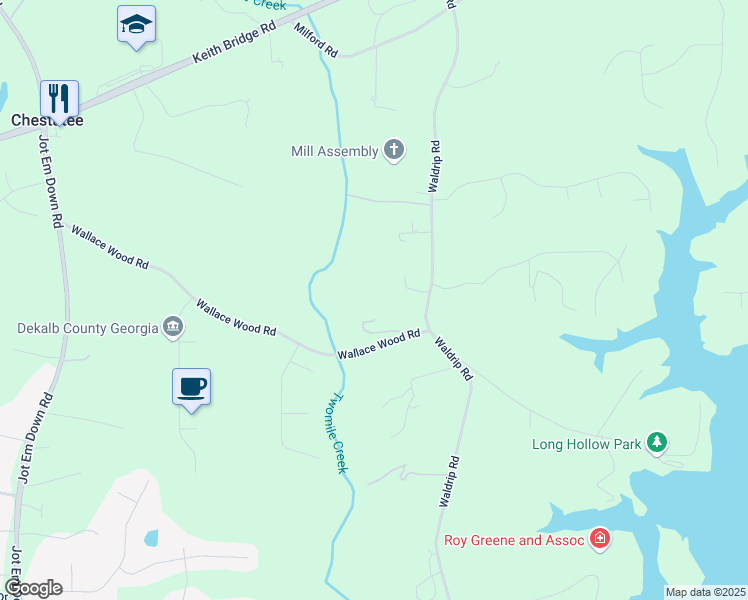 map of restaurants, bars, coffee shops, grocery stores, and more near 8060 Waldrip Road in Gainesville