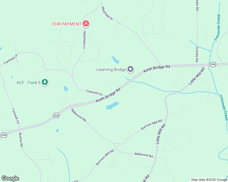 map of restaurants, bars, coffee shops, grocery stores, and more near 5645 Keith Bridge Road in Cumming