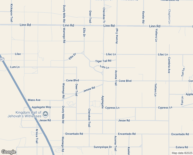 map of restaurants, bars, coffee shops, grocery stores, and more near 55930 Cone Boulevard in Homestead Valley