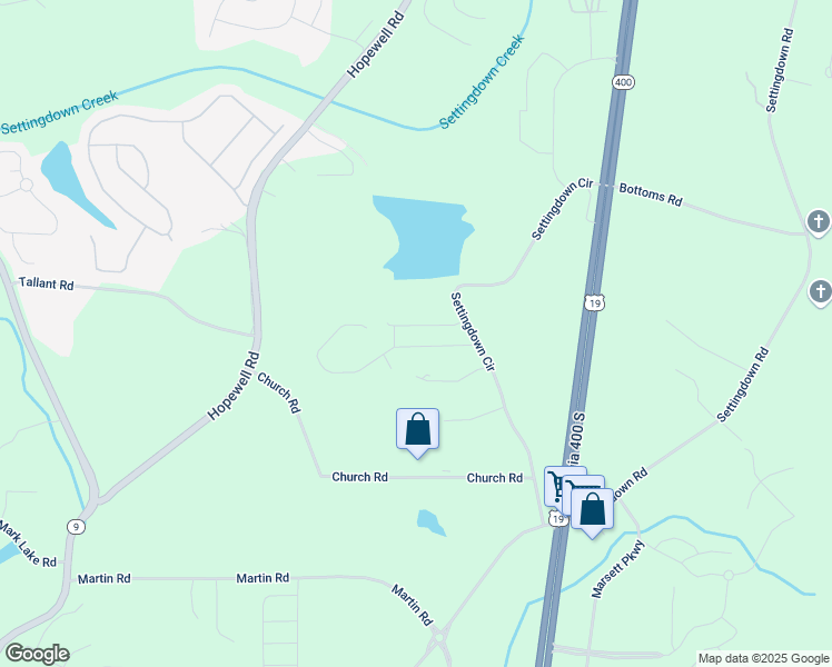 map of restaurants, bars, coffee shops, grocery stores, and more near 4740 Briscoe Drive in Cumming