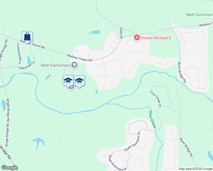 map of restaurants, bars, coffee shops, grocery stores, and more near 7545 Tatum Woods Drive in Cumming
