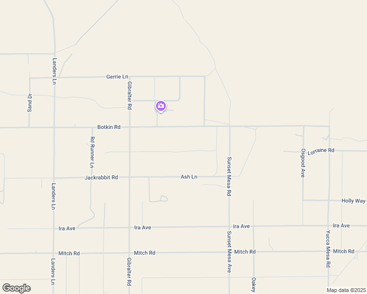 map of restaurants, bars, coffee shops, grocery stores, and more near 58725 Botkin Road in Homestead Valley