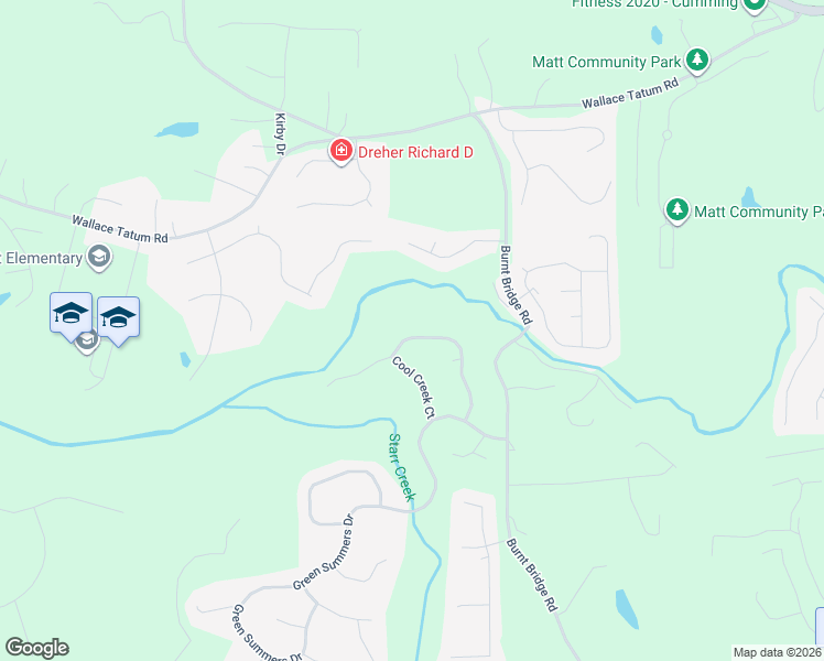 map of restaurants, bars, coffee shops, grocery stores, and more near 4260 Morning Mist Lane in Cumming