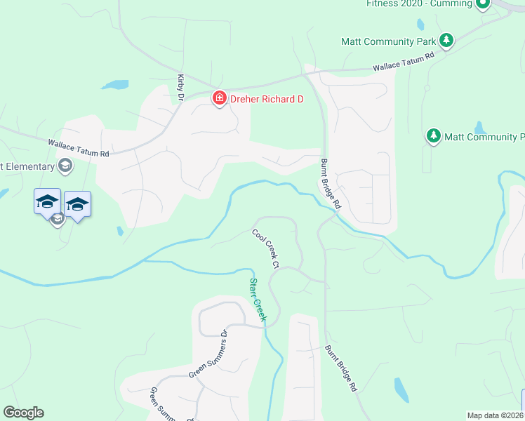 map of restaurants, bars, coffee shops, grocery stores, and more near 4260 Morning Mist Lane in Cumming