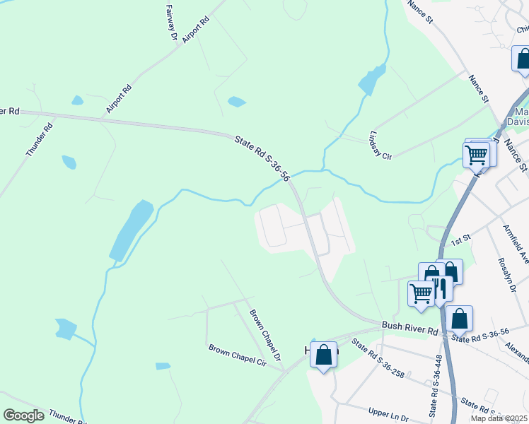 map of restaurants, bars, coffee shops, grocery stores, and more near 3004 Queen Street in Newberry