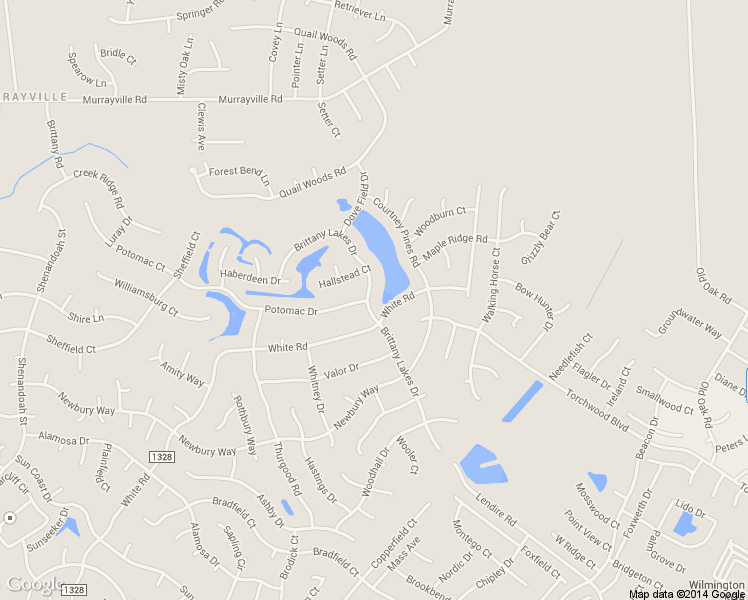 map of restaurants, bars, coffee shops, grocery stores, and more near 7127 Brittany Lakes Dr in Wilmington