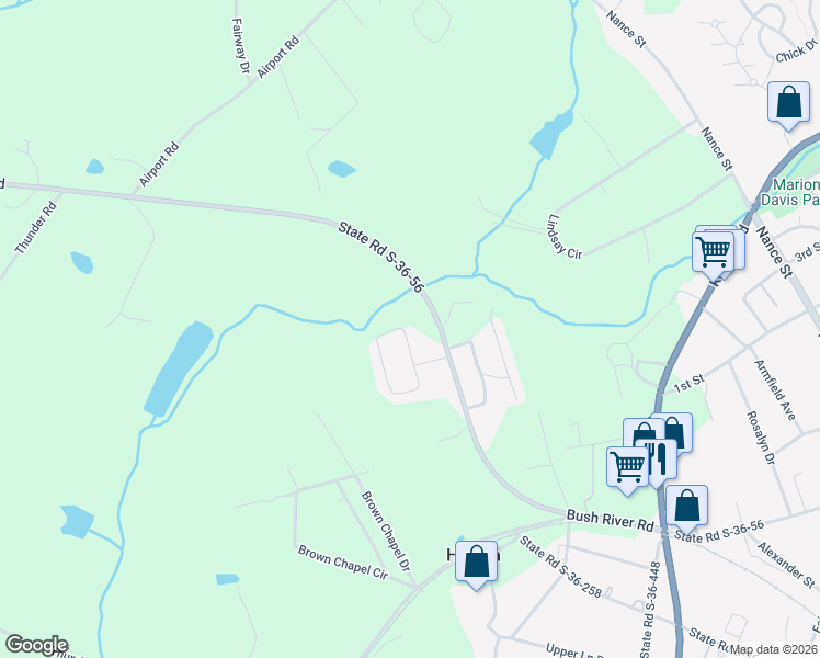 map of restaurants, bars, coffee shops, grocery stores, and more near 4030 King Street in Newberry