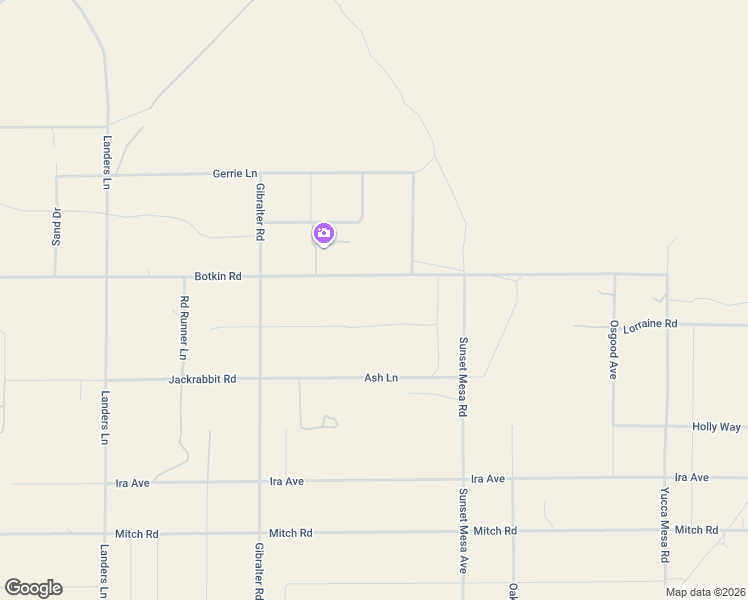 map of restaurants, bars, coffee shops, grocery stores, and more near 58725 Botkin Road in Landers