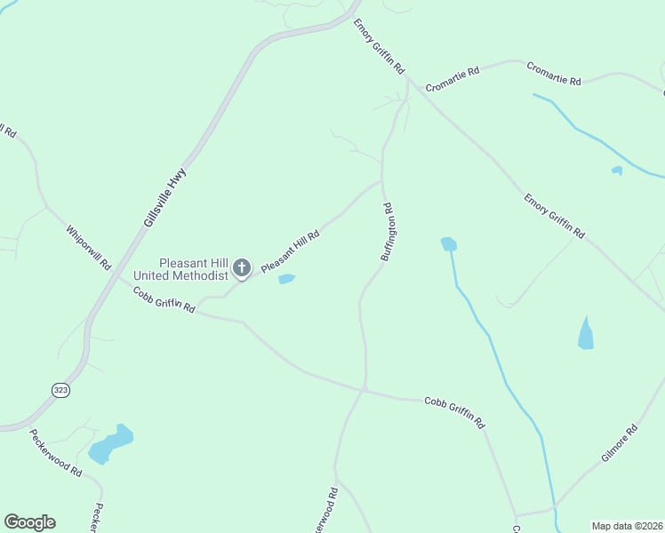 map of restaurants, bars, coffee shops, grocery stores, and more near 5086 Buffington Road in Gillsville