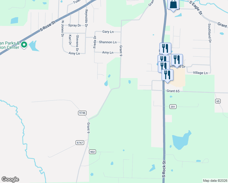 map of restaurants, bars, coffee shops, grocery stores, and more near 901 Grant 13 in Sheridan