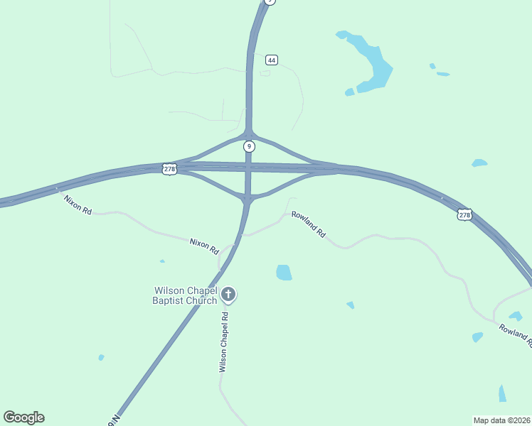 map of restaurants, bars, coffee shops, grocery stores, and more near 95 Bridgman Loop in Pontotoc