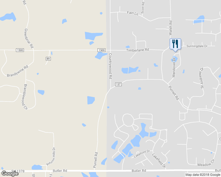 map of restaurants, bars, coffee shops, grocery stores, and more near 2200 Countrywood Road in Tupelo